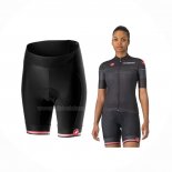 2024 Maillot Cyclisme Femme Giro D'italie Noir Manches Courtes Et Cuissard