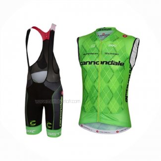 2016 Gilet Coupe-vent Cannondale Vert Noir Et Cuissard