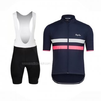 2018 Maillot Cyclisme Rapha Bleu Profond Rose Manches Courtes Et Cuissard