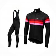 2019 Maillot Cyclisme Nalini Warm 2.0 Noir Rouge Manches Longues Et Cuissard