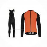 2021 Maillot Cyclisme Assos Orange Manches Longues Et Cuissard