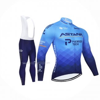 2021 Maillot Cyclisme Astana Bleu Manches Longues Et Cuissard