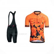 2021 Maillot Cyclisme Castelli Orange Manches Courtes Et Cuissard