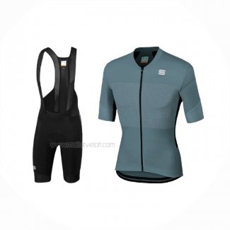 2021 Maillot Cyclisme Sportful Gris Manches Courtes Et Cuissard