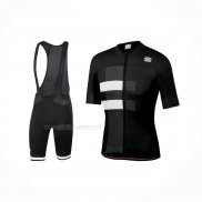 2021 Maillot Cyclisme Sportful Noir Blanc Manches Courtes Et Cuissard