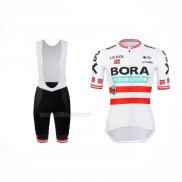 2022 Maillot Cyclisme Bora-Hansgrone Rouge Blanc Manches Courtes Et Cuissard