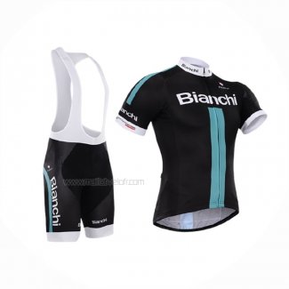 2015 Maillot Cyclisme Bardiani Noir Bleu Manches Courtes Et Cuissard