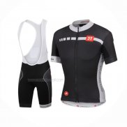 2016 Maillot Cyclisme Castelli Blanc Noir Manches Courtes Et Cuissard