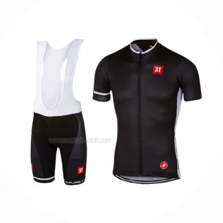 2017 Maillot Cyclisme Castelli Profond Noir Manches Courtes Et Cuissard