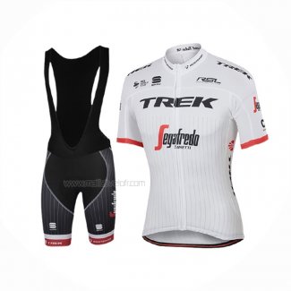 2017 Maillot Cyclisme Trek Segafredo Blanc Manches Courtes Et Cuissard