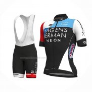 2018 Maillot Cyclisme Axeon PRS Noir Rouge Manches Courtes Et Cuissard