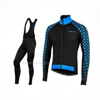 2019 Maillot Cyclisme Nalini CRIT 3l 2.0 Noir Bleu Manches Longues Et Cuissard