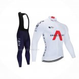 2021 Maillot Cyclisme INEOS Grenadiers Blanc Manches Longues Et Cuissard