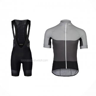 2021 Maillot Cyclisme POC Gris Manches Courtes Et Cuissard