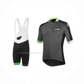 2021 Maillot Cyclisme RH+ Gris Vert Manches Courtes Et Cuissard