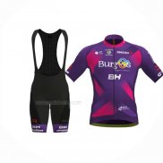 2023 Maillot Cyclisme Burgos BH Fuchsia Manches Courtes Et Cuissard