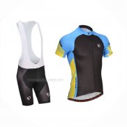 2014 Maillot Cyclisme Pearl Izumi Noir Bleu Manches Courtes Et Cuissard