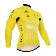 2015 Maillot Cyclisme Tour De France Jaune Manches Longues