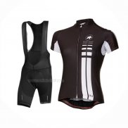 2016 Maillot Cyclisme Femme Assos Noir Manches Courtes Et Cuissard