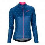 2016 Maillot Cyclisme Femme Nalini Rose Bleu Manches Longues