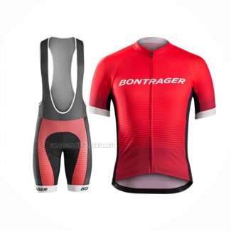 2016 Maillot Cyclisme Trek Bontrager Rouge Noir Manches Courtes Et Cuissard