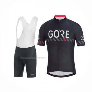 2018 Maillot Cyclisme Gore C3 Noir Manches Courtes Et Cuissard