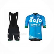 2021 Maillot Cyclisme Eolo Kometa Bleu Manches Courtes Et Cuissard