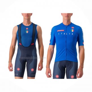 2023 Maillot Cyclisme Giro D'italie Bleu Manches Courtes Et Cuissard