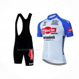 2024 Maillot Cyclisme Alpecin Deceuninck Blanc Noir Manches Courtes Et Cuissard