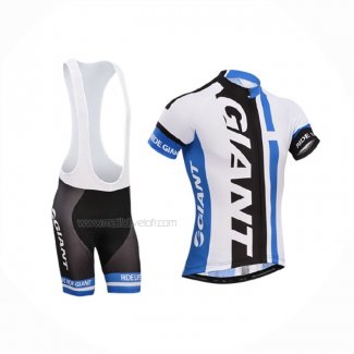 2013 Maillot Cyclisme Giant Blanc Azur Manches Courtes Et Cuissard