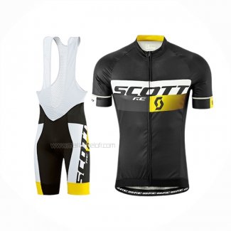 2016 Maillot Cyclisme Scott Noir Manches Courtes Et Cuissard