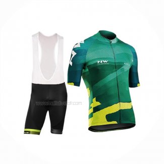 2018 Maillot Cyclisme Northwave Blade Vert Manches Courtes Et Cuissard