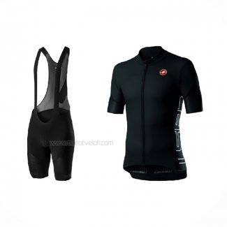 2021 Maillot Cyclisme Castelli Profond Noir Manches Courtes Et Cuissard