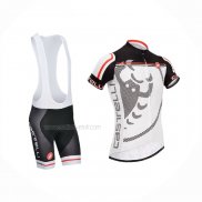 2014 Maillot Cyclisme Castelli Noir Gris Manches Courtes Et Cuissard