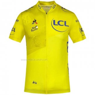 2020 Maillot Cyclisme Tour De France Jaune Manches Courtes