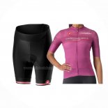 2024 Maillot Cyclisme Femme Giro d'Italia Violet Manches Courtes Et Cuissard