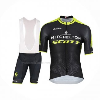 2018 Maillot Cyclisme Mitchelton Scott Noir Manches Courtes Et Cuissard