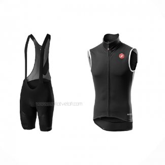 2021 Gilet Coupe-vent Castelli Noir Et Cuissard