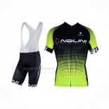 2021 Maillot Cyclisme Nalini Noir Jaune Manches Courtes Et Cuissard