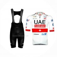 2024 Maillot Cyclisme UAE Rouge Blanc Manches Courtes Et Cuissard