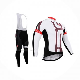 2015 Maillot Cyclisme Castelli Blanc Fuchsia Manches Longues Et Cuissard