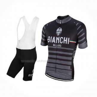 2017 Maillot Cyclisme Bianchi Milano Albatros Gris Manches Courtes Et Cuissard