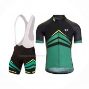 2017 Maillot Cyclisme Pearl Izumi Noir Vert Manches Courtes Et Cuissard