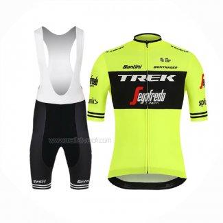 2019 Maillot Cyclisme Trek Segafredo Vert Noir Manches Courtes Et Cuissard