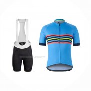 2021 Maillot Cyclisme Bontrager Bleu Manches Courtes Et Cuissard