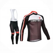 2013 Maillot Cyclisme Castelli Fuchsia Manches Longues Et Cuissard