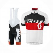 2016 Maillot Cyclisme Scott Blanc Rouge Manches Courtes Et Cuissard(1)