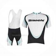 2017 Maillot Cyclisme Bianchi Blanc Manches Courtes Et Cuissard