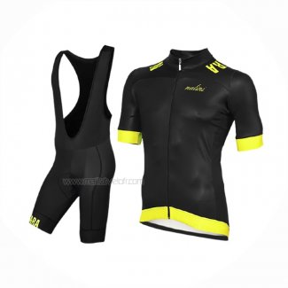 2017 Maillot Cyclisme Nalini Curva Mavone Noir Manches Courtes Et Cuissard