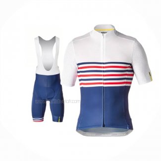 2019 Maillot Cyclisme Mavic Blanc Bleu Manches Courtes Et Cuissard